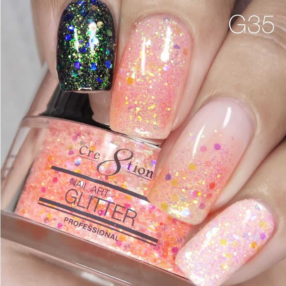 Tan Cre8tion Nail Art Glitter 1 fl oz/30g Glitter 35