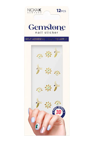 White Smoke NK Gemstone Nail Sticker 02-pc