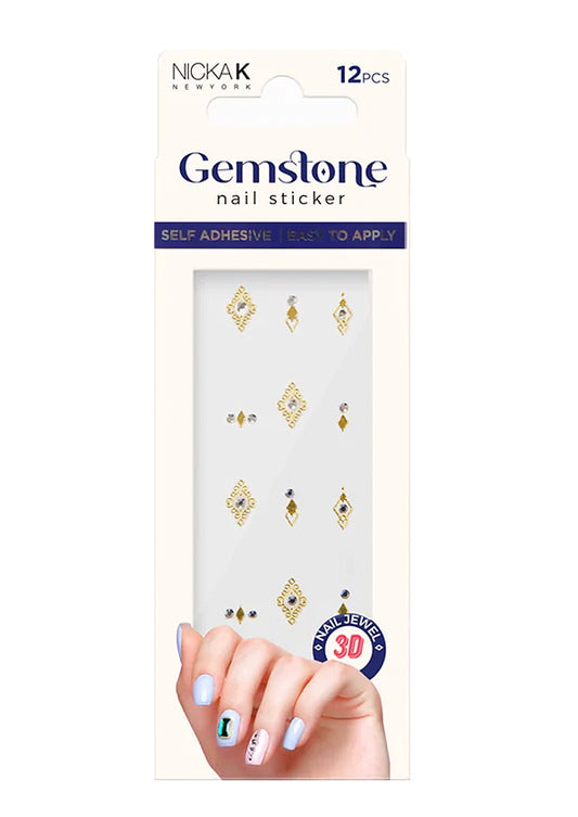 White Smoke NK Gemstone Nail Sticker #04 -pc
