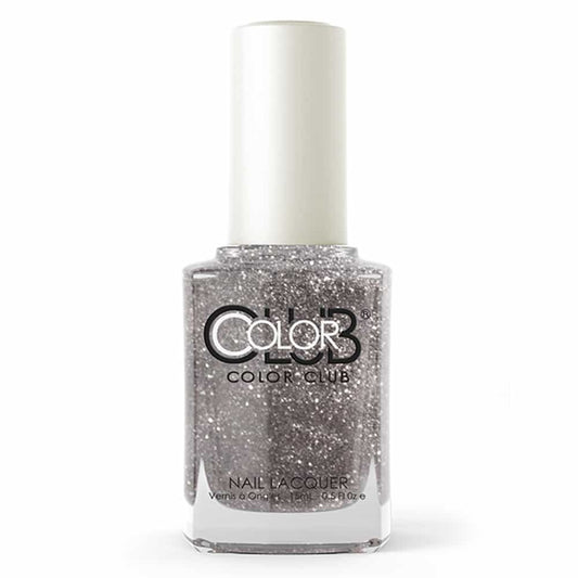 White Smoke Color Club Silver Glitter 0.5 oz. - 15 ml