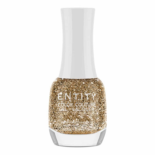 White Smoke Entity Color Couture Lacquer 0.5 oz - Drops Of Gold 1869
