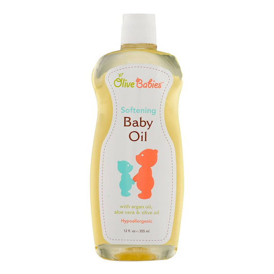 White Smoke OLIVE BABIES Softening Baby Oil (12oz)