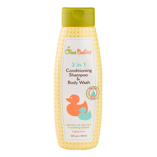 Pale Goldenrod OLIVE BABIES 3 In 1 Conditioning Shampoo&amp;Body Wash (14oz)