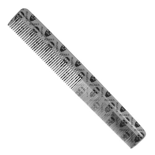 White Smoke Pegasus Skulleto Silver Cutting Comb 6.9″