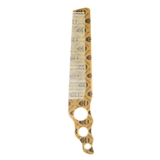 White Smoke Pegasus Skulleto Gold Clipper Comb 8.03″