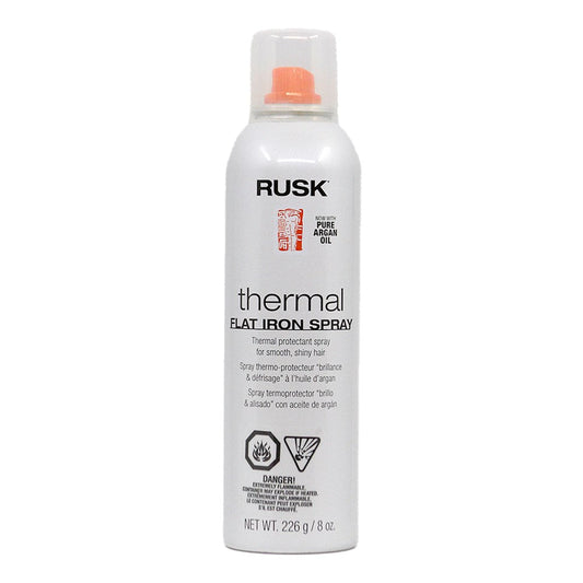 Light Gray RUSK Thermal Flat Iron Spray with Argan Oil (8.8oz)