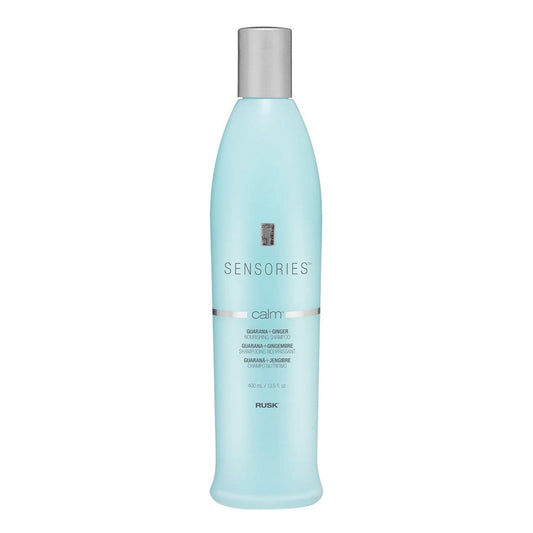 Powder Blue RUSK SENSORIES Calm Guarana + Ginger Nourishing Shampoo