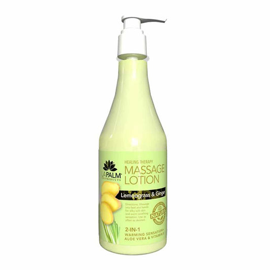 White Smoke La Palm Massage Lotion 8 oz -Lemongrass & Ginger LP600/02365