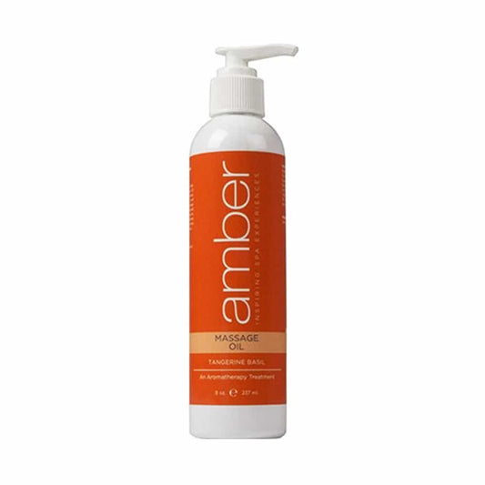 White Smoke Amber Massage Oil 8 oz. /237ml - Tangerine Basil