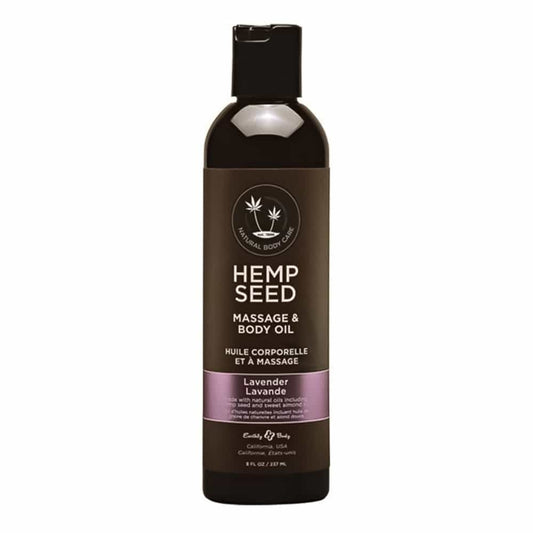 Dark Slate Gray Hemp Seed Massage & Body Oil 8 oz - Lavender MAS006/00086