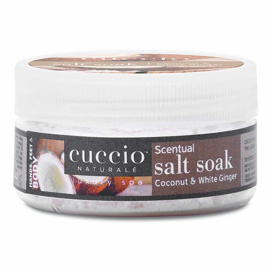 Lavender Cuccio Scentual Salt Soak 1.6 oz Coconut & White Ginger 3291