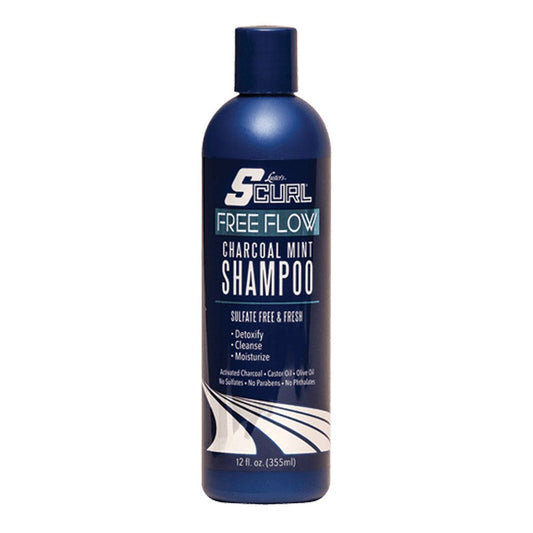 White Smoke SCURL Free Flow Charcoal Mint Shampoo (12oz)