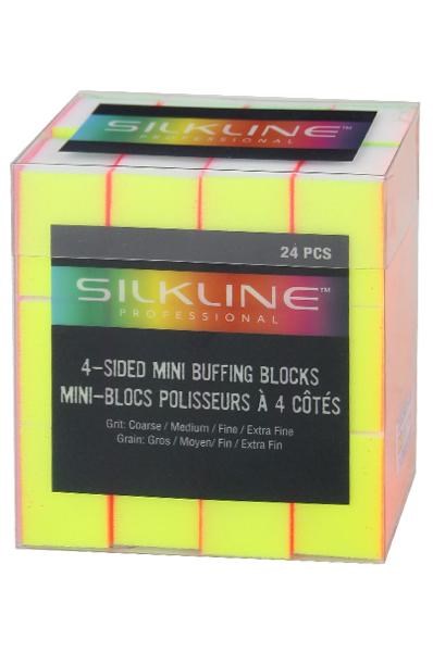Dark Slate Gray SILKLINE 4-Sided Mini Buffing Blocks 24pcs Bulk Pack