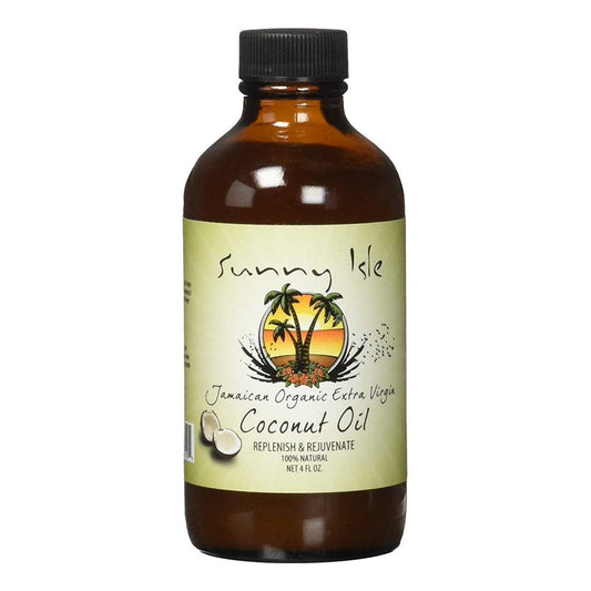 White Smoke SUNNY ISLE Jamaican Organic Extra Virgin Coconut Oil (4oz)