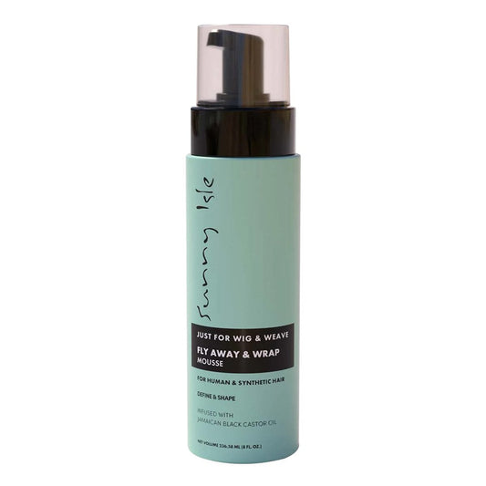 Dark Sea Green SUNNY ISLE Just For Wig &amp; Weave Fly Away &amp; Wrap Mousse (8oz)