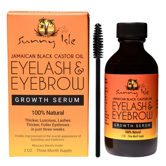 White Smoke SUNNY ISLE Jamaican Black Castor Oil Eyelash &amp; Eyebrow Growth Serum (2oz)