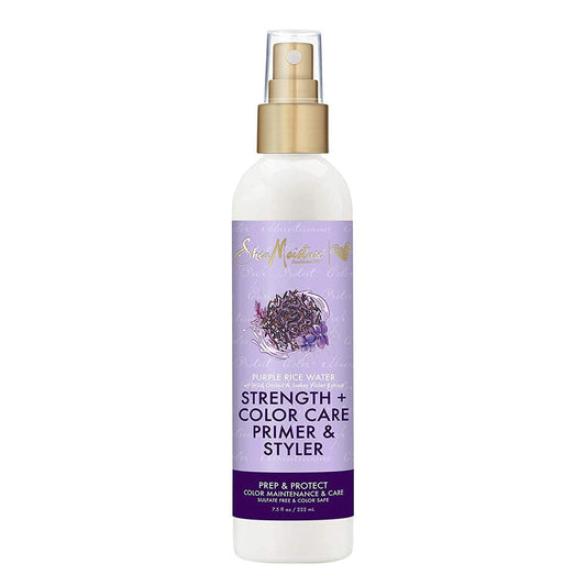 White Smoke SHEA MOISTURE Purple Rice Water Strength + Color Care Primer &amp; Styler (7.5oz)