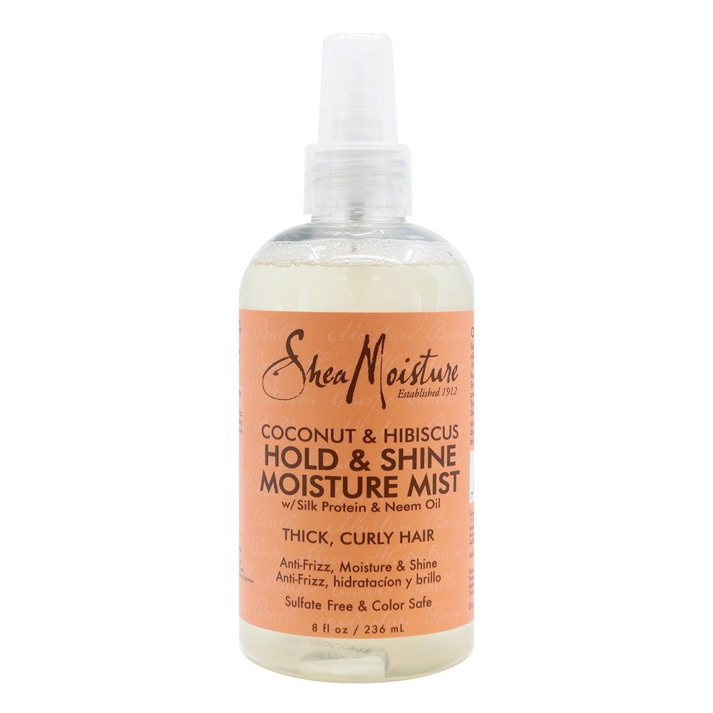 White Smoke SHEA MOISTURE Coconut &amp; Hibiscus Hold &amp; Shine Moisture Mist (8oz)