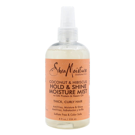 White Smoke SHEA MOISTURE Coconut &amp; Hibiscus Hold &amp; Shine Moisture Mist (8oz)