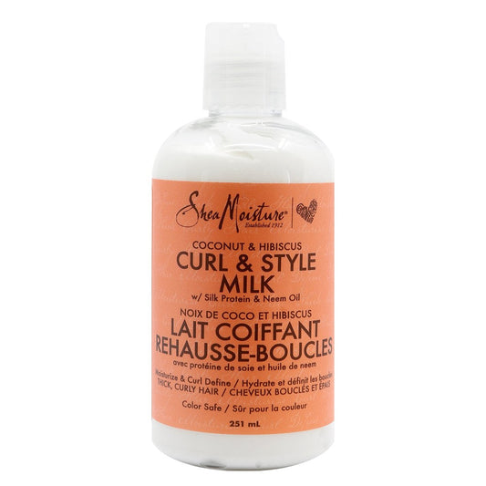 White Smoke SHEA MOISTURE Coconut &amp; Hibiscus Curl &amp; Style Milk (8oz)
