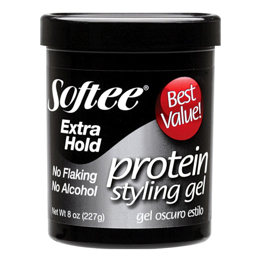 Black SOFTEE Extra Hold Protein Styling Gel [Dark]