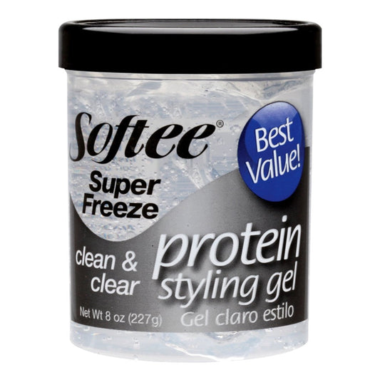 Black SOFTEE Super Freeze Protein Styling Gel [Clear]