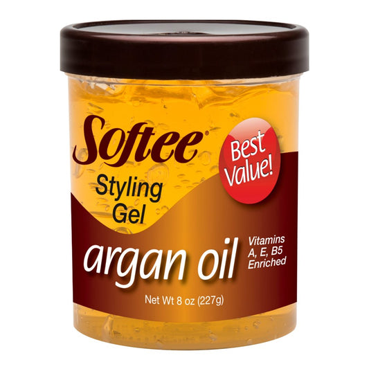 Black SOFTEE Argan Oil Styling Gel (8oz)