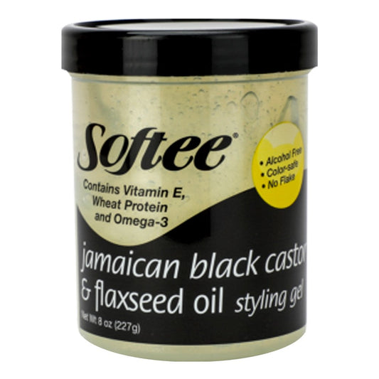 Black SOFTEE Jamaican Black Castor &amp; Flaxseed Oil Styling Gel