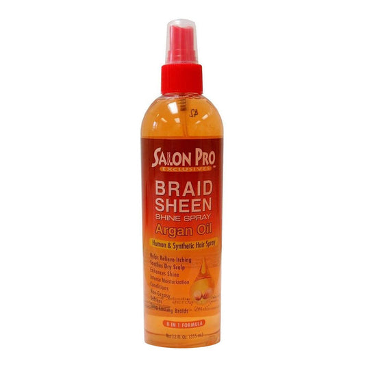 White Smoke SALON PRO Argan Oil Braid Sheen Spray (12oz)