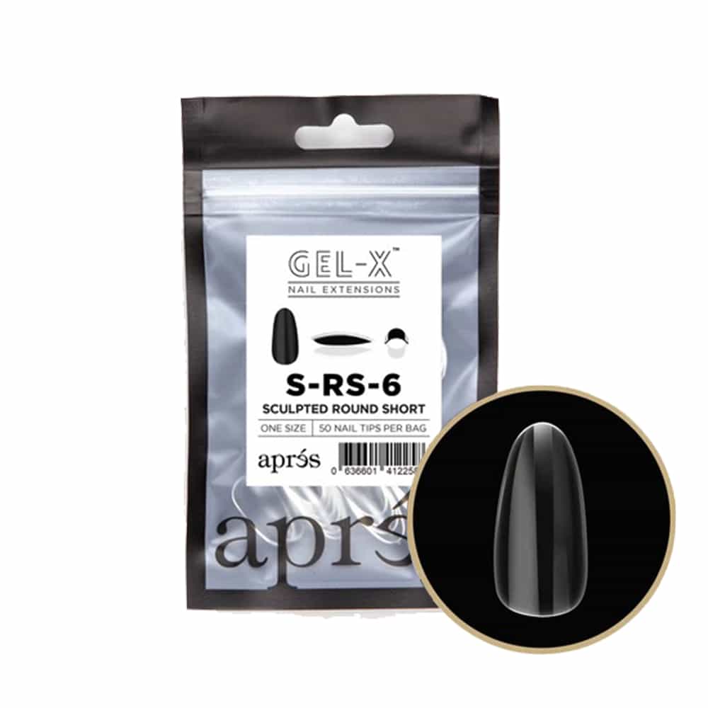 White Smoke Apres Gel-X Individual Tips Sculpted Round Short 50PK SRS6