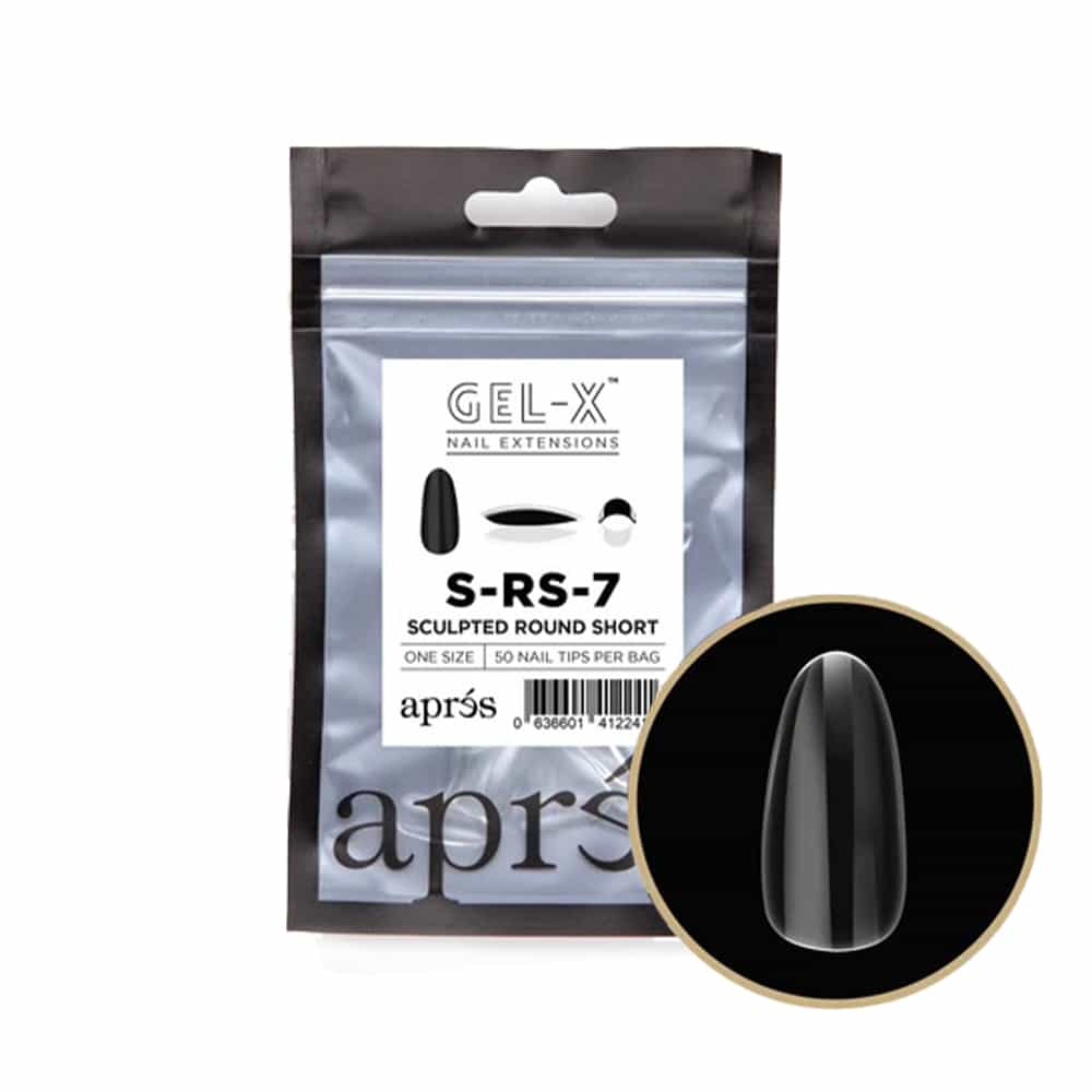 White Smoke Apres Gel-X Individual Tips Sculpted Round Short 50PK SRS7