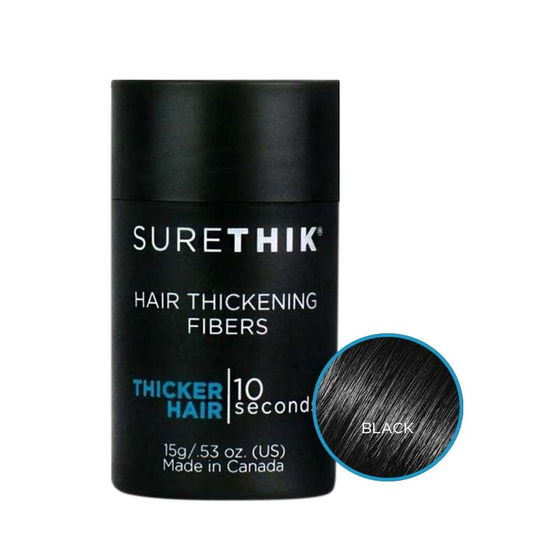 White Smoke SureThik  Hair Thickening Fibers  Black  15g