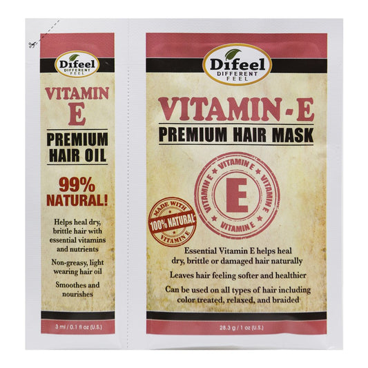 Light Gray Difeel (Sunflower)  Premium Hair Mask (1oz) &amp; Hair Oil (0.1oz) Packet