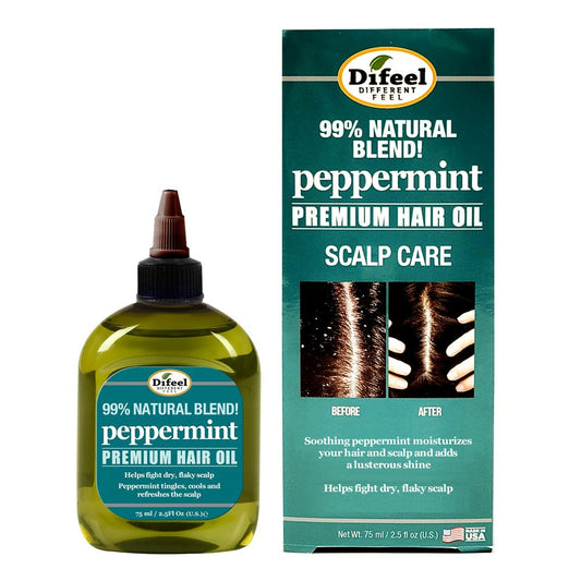 White Smoke Difeel(Sunflower)  Peppermint Scalp Care Hair Oil (2.5oz)