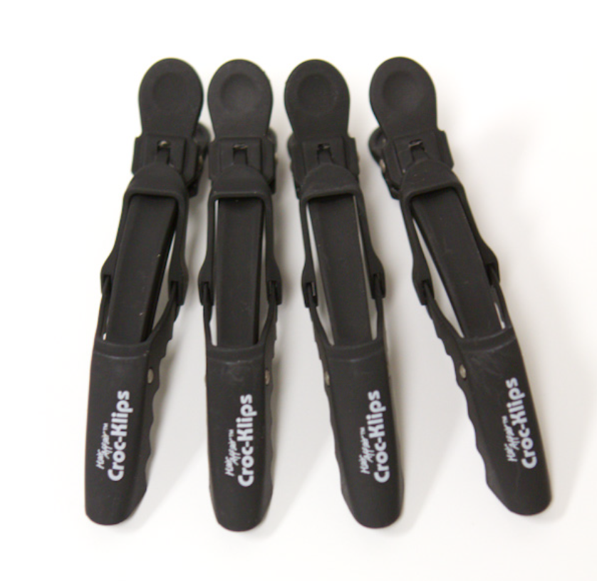 White Smoke Croc Clips – (4 pc) Black