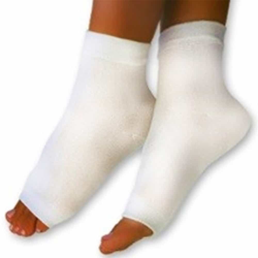 White Smoke Spa Lite Pedi-Sox White/Sage Logo PSL-601
