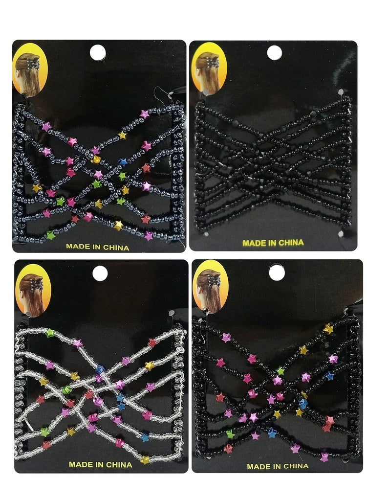 Swinky Hair Comb (12 pcs/pk) #3361 -pk (Bk4,Silv4,Clr4)