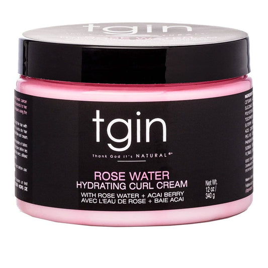 Black TGIN Rose Water Hydrating Curl Cream (12oz)