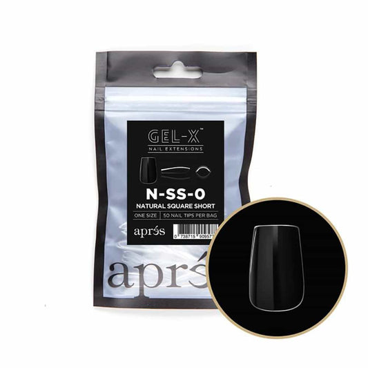 White Smoke Apres Individual Tips Natural Square Short 50PK NSS0/90957