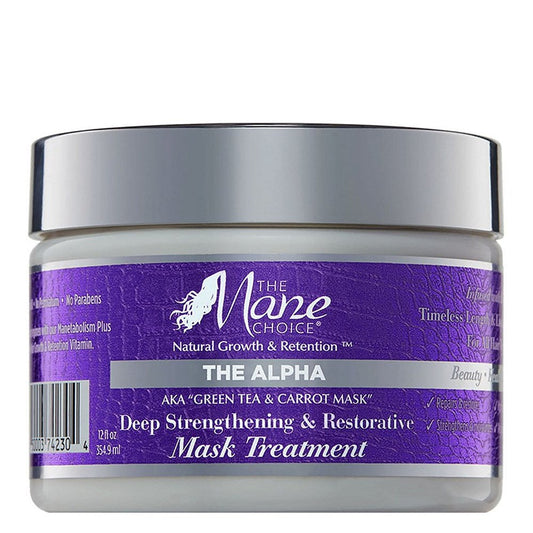 Slate Gray THE MANE CHOICE Green Tea &amp; Carrot Deep Strengthening &amp; Restore Mask Treatment (12oz)