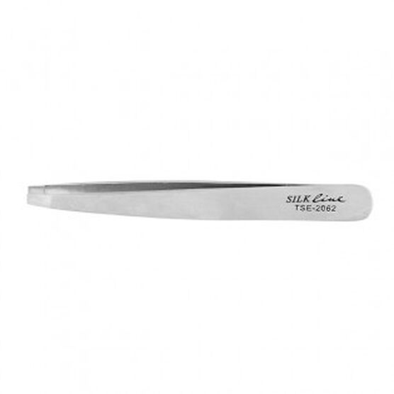 Gray Silkline Straight Edge Tweezers