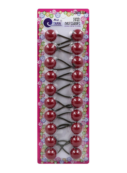 Tara Bubble Round #72734 Maroon (18 mm) [10/pk] -pc