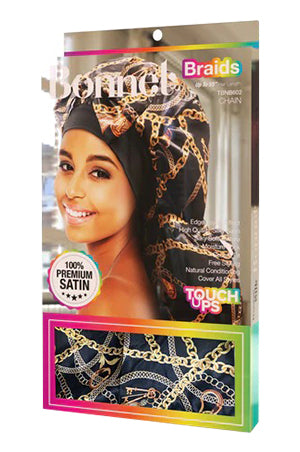 White Smoke Touch Ups Bonnet Braids Chain #TBNB602