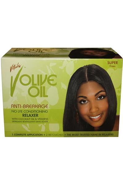 Tan VITALE Olive Oil No Lye Relaxer Kit 1App [Sup]