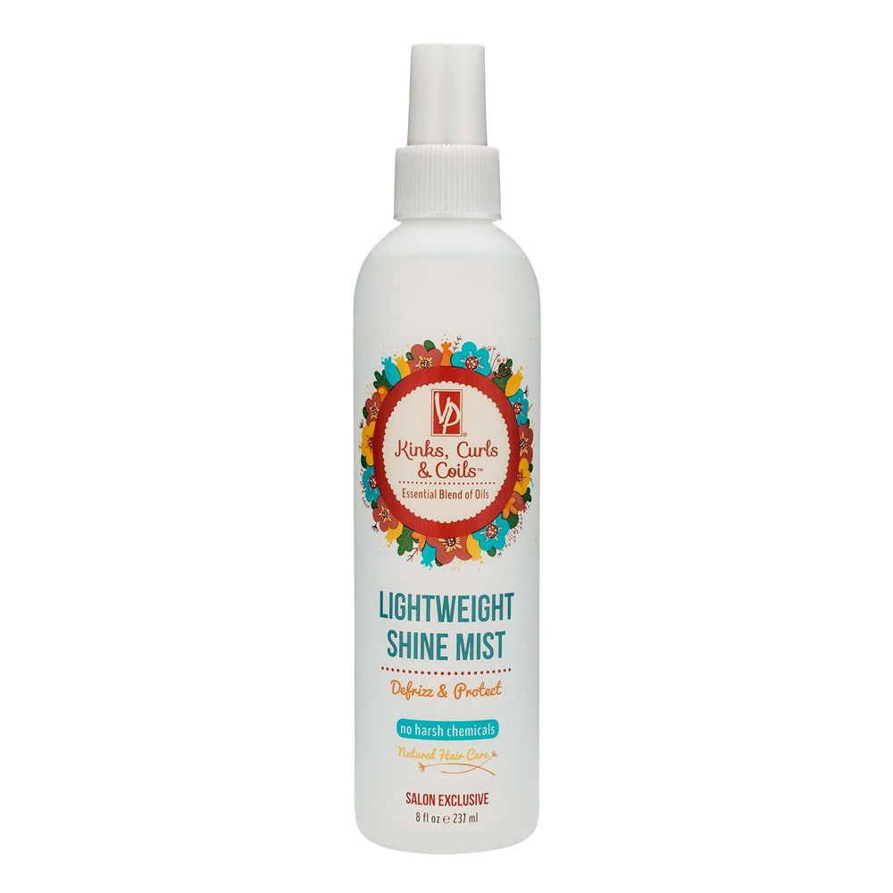 Light Gray VITALE PRO Kinks, Curls &amp; Coils Lightweight Shine Mist (8oz)