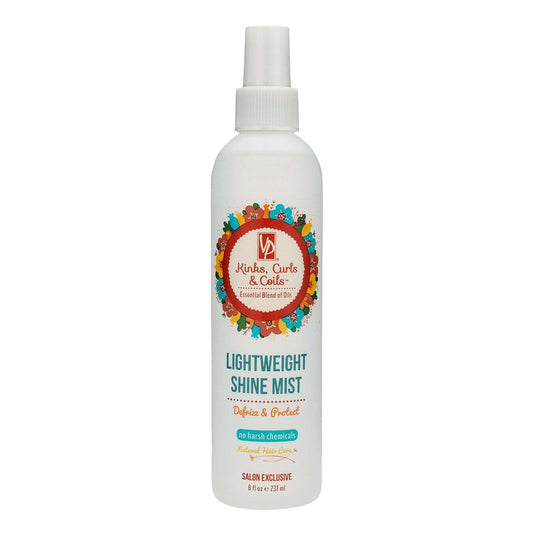 Light Gray VITALE PRO Kinks, Curls &amp; Coils Lightweight Shine Mist (8oz)