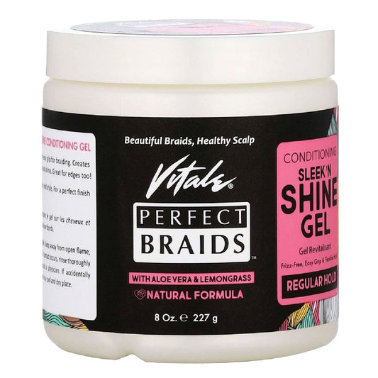 Lavender VITALE PERFECT BRAIDS Conditioning Sleek Shine Gel [Regular Hold] (8oz)