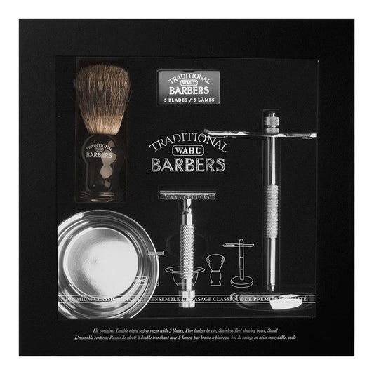 Black WAHL TRADITIONAL BARBERS Classic Shave Set