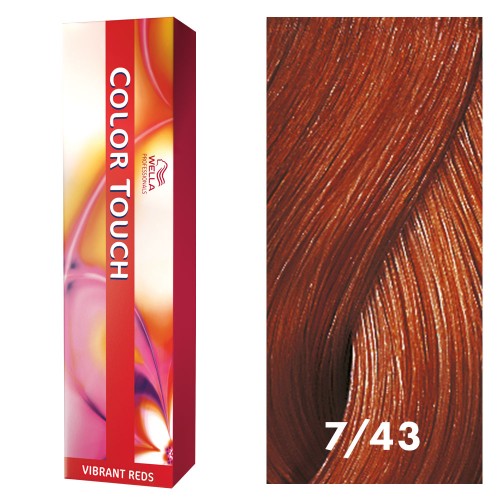 White Smoke Wella Color Touch 7/43 Medium Blonde/Red Gold 2oz