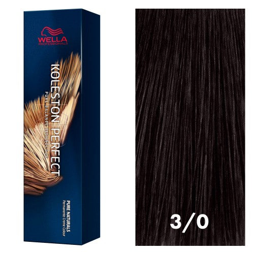 Black Wella Koleston Perfect Pure Naturals 3/0 Dark Brown/Natural 2oz